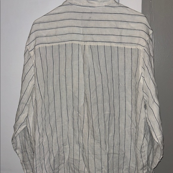 Gap 100% Linen Big Shirt (Stripes) - Picture 4 of 6